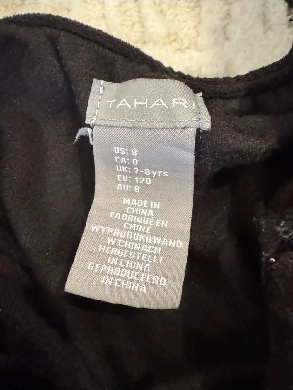 Tahari Black Wide-Leg Jumpsuit with Subtle Rhinestones